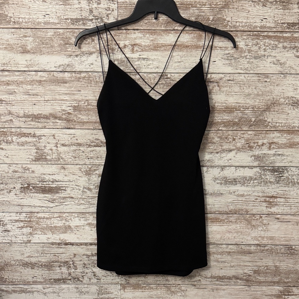 Elegant Black Strappy Dress